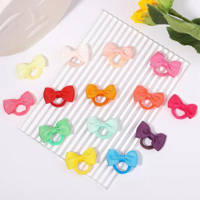 2pcs/Set Wholesale 32Colors Mini Ribbon Bows HairBand Kids Girls Sweet Colorful Nylon Elastic Headband Headwear Hair Accessories