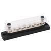 10 Way Power Distribution Block Bus Bar M6 Studs High Electrical Conductivity With Transparent Prote