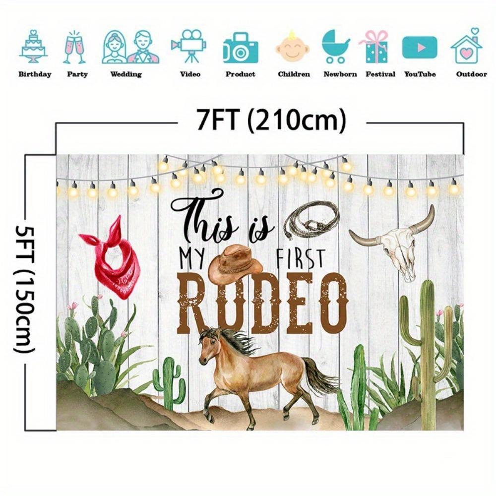 1 birthday cowboy background theme party decoration photo booth props personalized banner