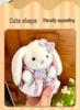 Floral Skirt Rabbit Plush Keychain Doll Ornament
