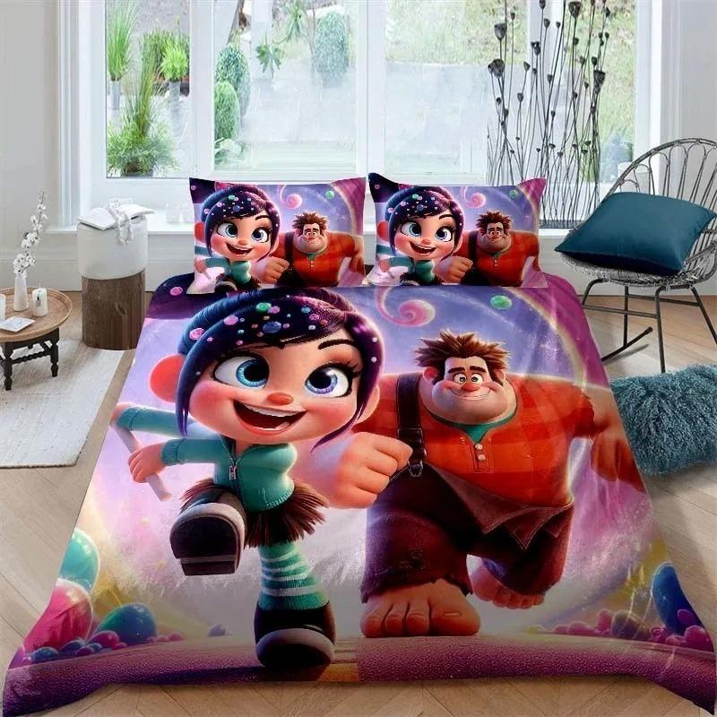 Wreck-It Ralph Bedding Sets Exquisite Bed Supplies Set Cartoon Duvet Cover Bed Comforter Set Bedding Set  Birthday Gift