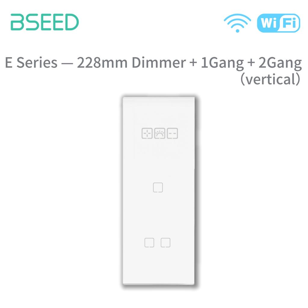 BSEED Wifi Stmívač Nástěnný Vypínač Světla 1/2/3 Skupiny Chytrý Dotykový Vypínač Funkční Základna Skleněný Přední Panel DIY Díly Volná Kombinace