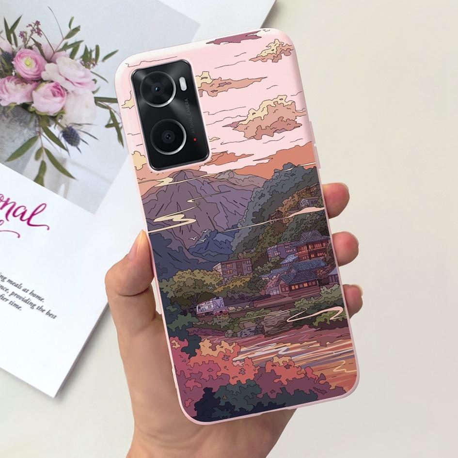 For OPPO A76 A96 4G Case CPH2333 CPH2375 Phone Case Fashion Flower TPU Soft Silicone Cover For OPPO A36 A 76 A 96 OPPOA76 Fundas