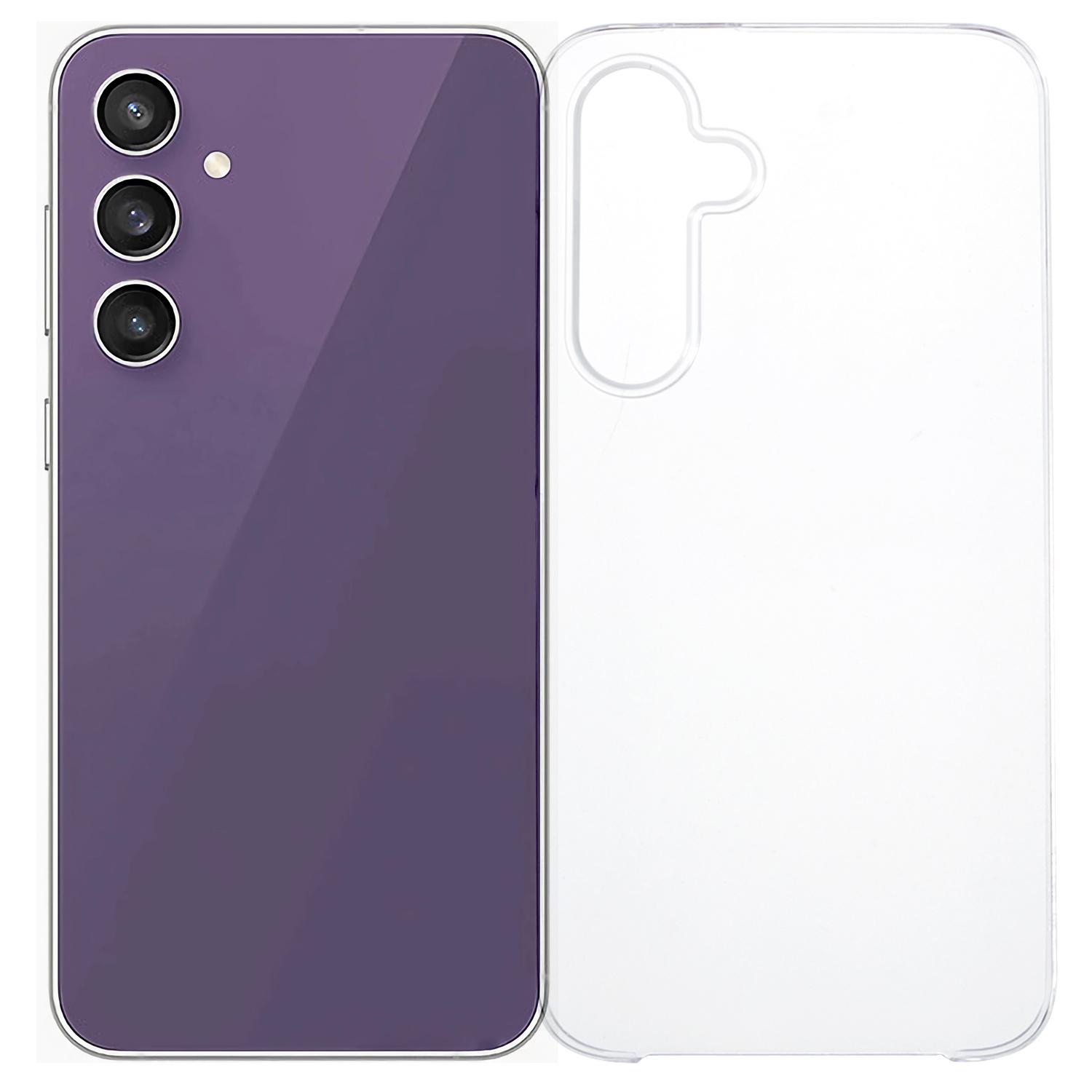 

For Samsung Galaxy S24 FE Case TPU Frame Clear Acrylic Back Phone Cover with PET Film A