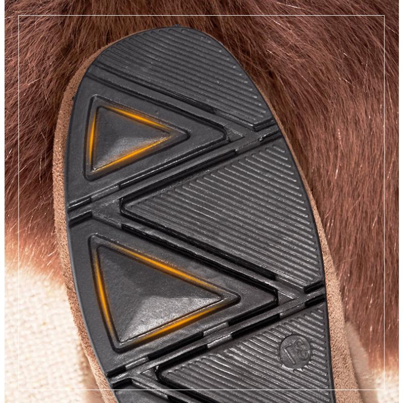 Furry Shoes for Women, Fleece Cotton Slippers, Fleece Lamb Edamame Shoes, Women's Home Shoes