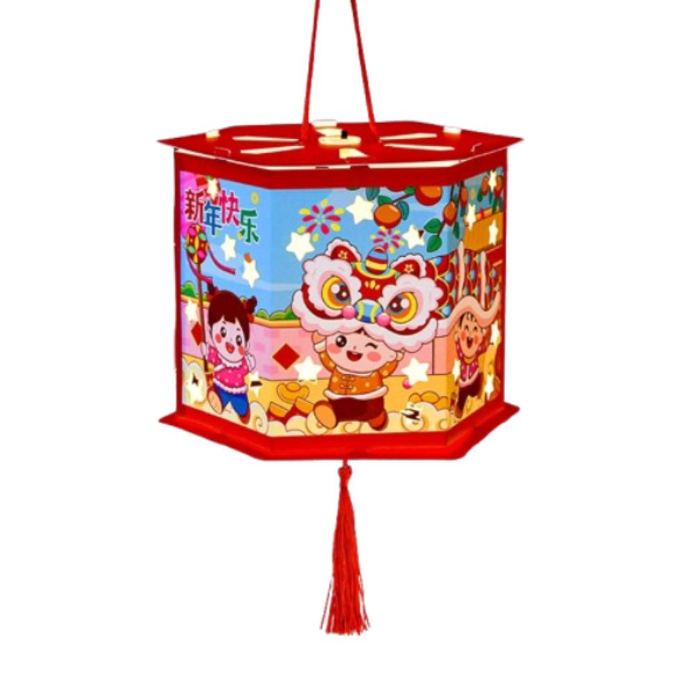 Chinese Style New Year Luminous Lantern Cartoon Celebration Lantern  Home New Year Gift