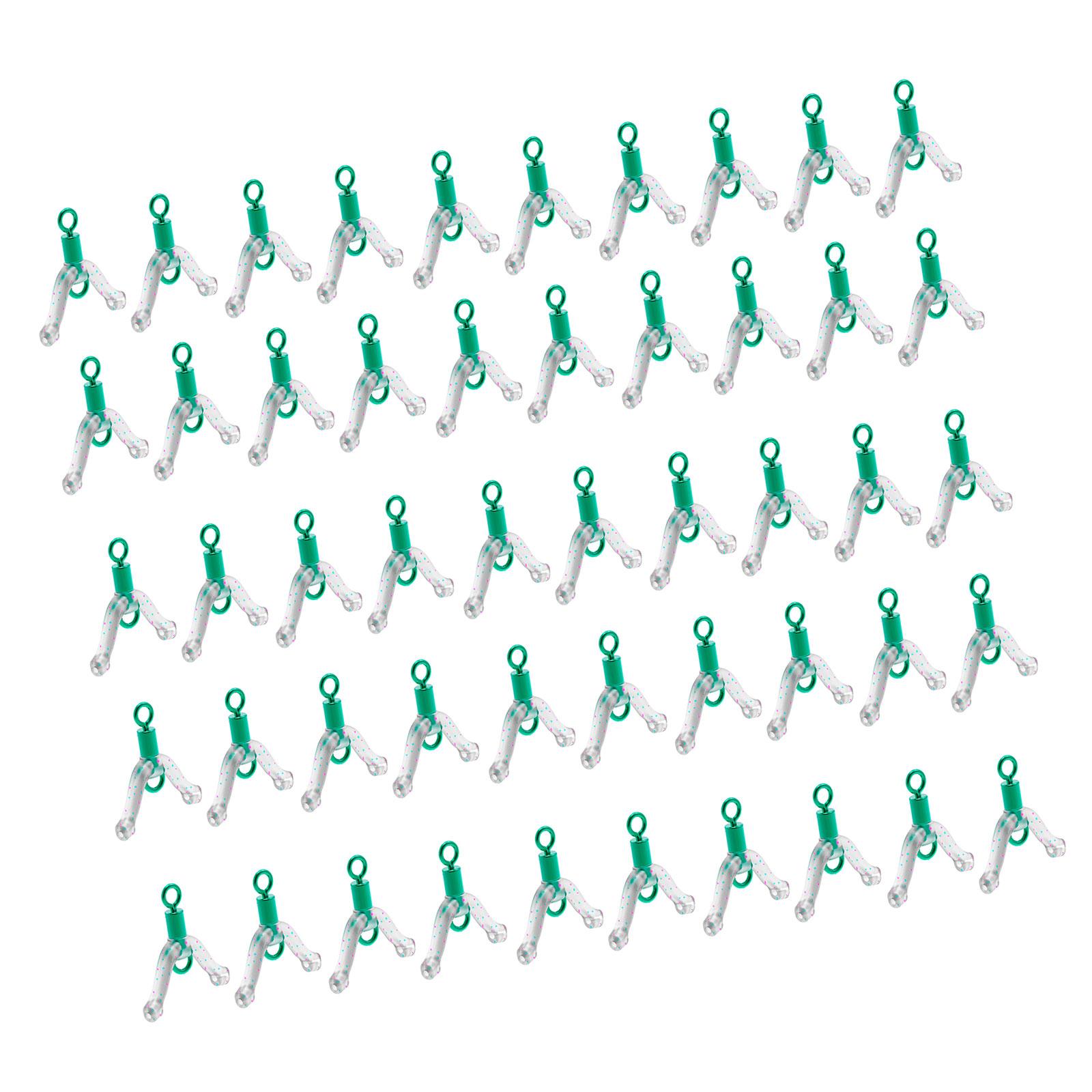 

50Pcs Anti-Winding Sub Wire Connector 8 Shaped Rings for Double Hook Anti Entanglements Fishing Tackle Accessories small