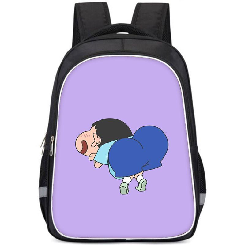 Spacious Crayon Shin-chan Oxford Cloth Backpack Lightweight School Bag For Kids