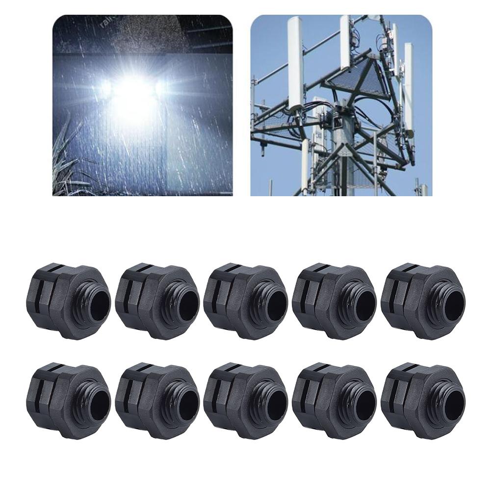 10 Pack Waterproof Ventilation Screws for For outdoor Lighting Fixtures IP68 Rated Breathing Valves M Sizes Black