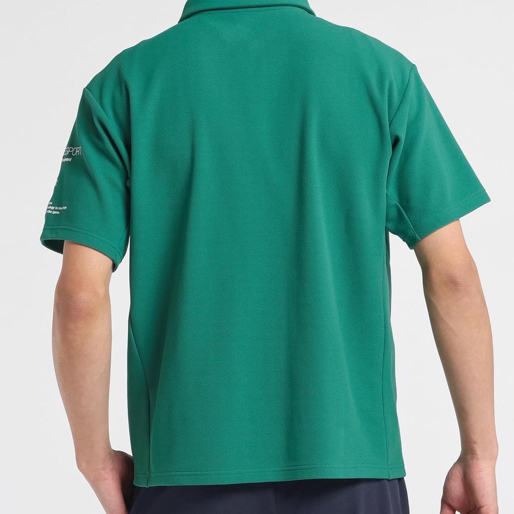 Move Sports Descente Short Sleeve Sunscreen Polo Shirt with Cooling Function and UV Protection for Running and Training Men's (GR00(ST5SHS03M))