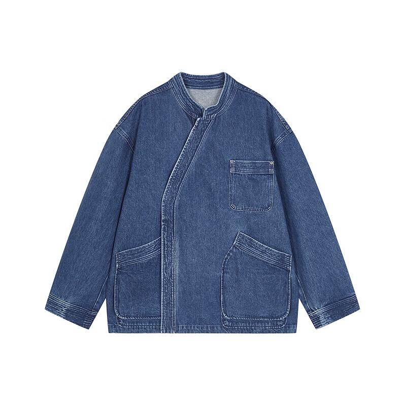 CROQUIS Men's 2025 Spring Stand Collar Denim Jacket
