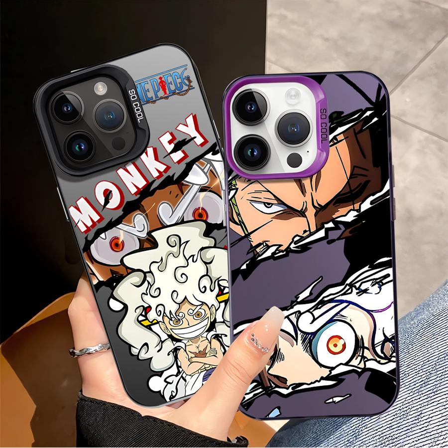 Case for iPhone 16e 11 12 13 Pro Max 14 15 16 Plus 17 Air Soft Shell One Piece Luffy Zoro