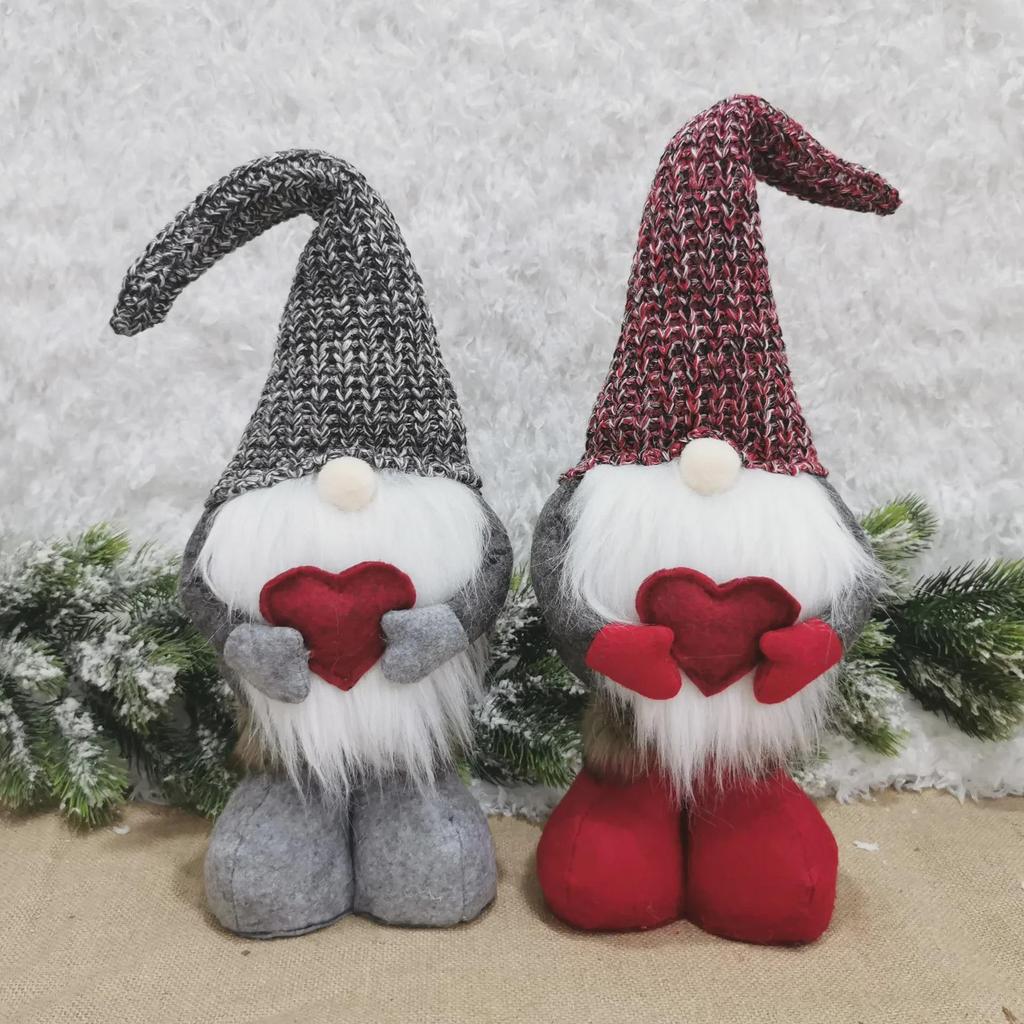 Valentine's Day Telescopic Knitted Faceless Nordic Standing Doll