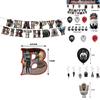Skibidi Toilet Party Decoration Set Fun And Colorful Birthday Balloons Flags And Cake Toppers