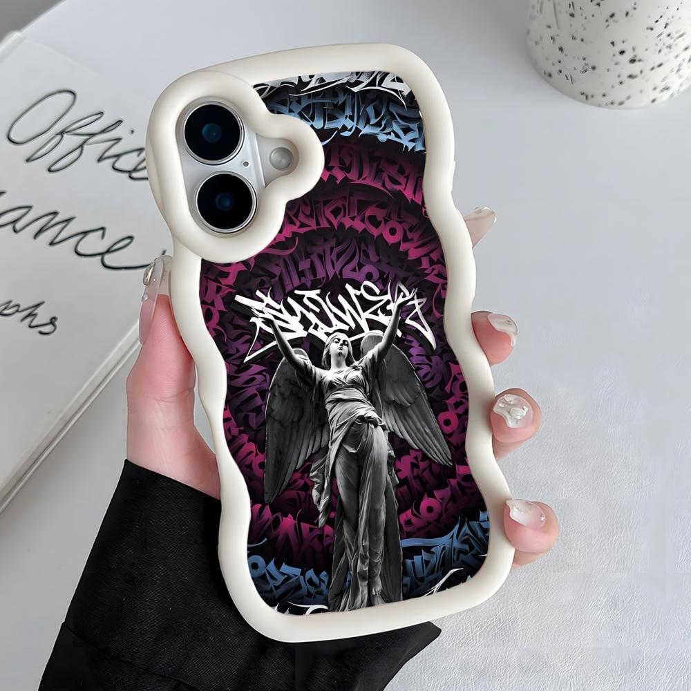 Graffiti Art Welle Rand TPU Handyhülle für iPhone 17 16 15 14 13 12 11 Air Pro Max Plus Bunte Hülle