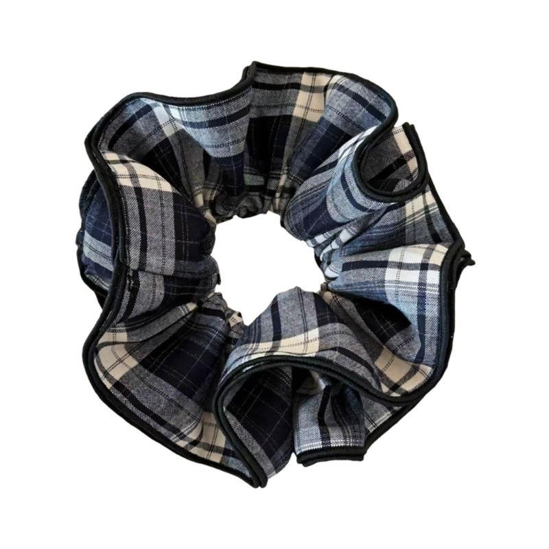 Клетчатый узор Резинка для волос Пучок Резинки для волос Эластичная резинка для волос Большая резинка для волос Резинки для волос Женские аксессуары