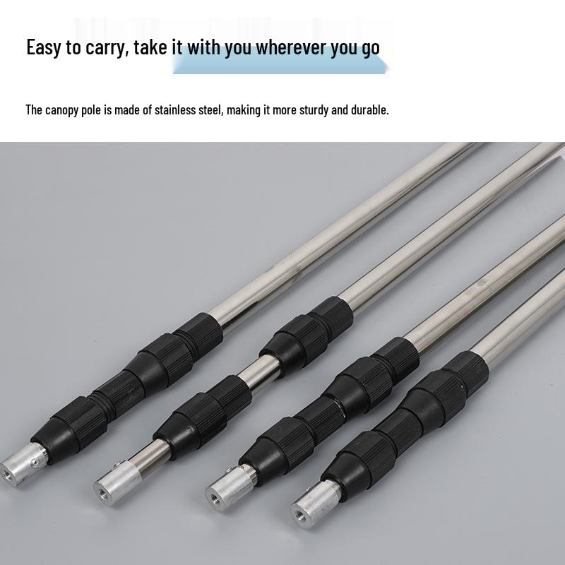 Verstellbare Teleskop-Zeltüberdachungsstange - Zeltzubehör für Sonnenschutznetze und Hallenstangen