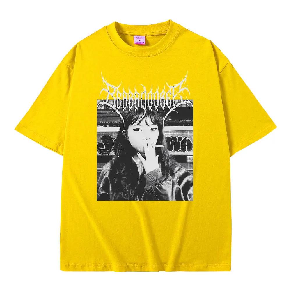 Metal Rock Graphic Beabadoobee Tshirt Unisex Women Fashion Hip Hop T Shirts Unisex Casual Vintage Short Sleeve Tee Shirt Oversized