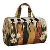 Vintage Quilted Duffel Bag Women Colorful Retro Travel Tote Floral Weekender Bag Overnight Bag for Gym Shopping