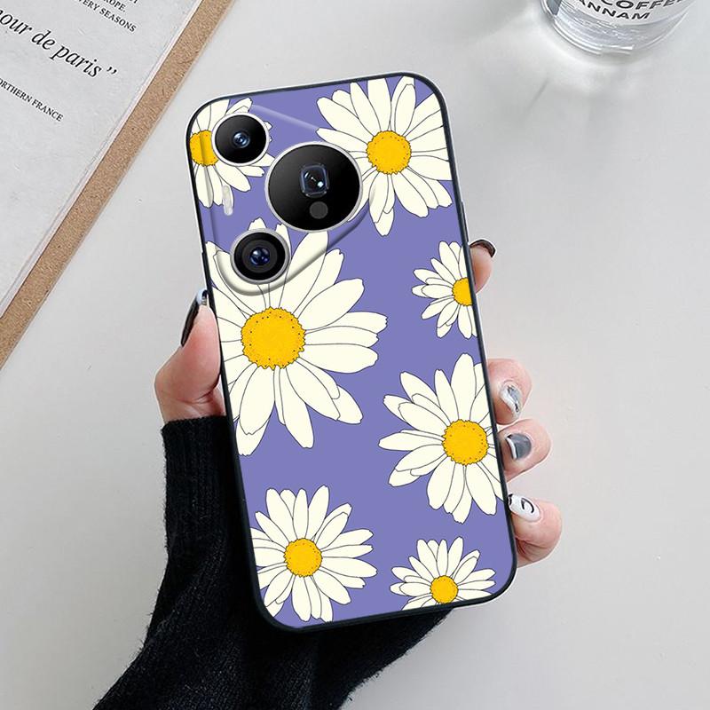 For Huawei Pura 70 Case Lovely Cartoon Flower Soft Silicone Phone Cover For Huawei Pura 70 Pro Plus Pura70 Ultra Funda Coque