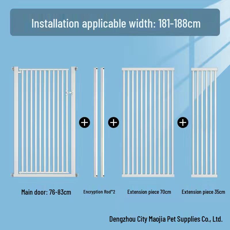 Large No-Drill Pet Gate: Dog Isolation, Cat Guardrail, and Anti-Cat Barrier