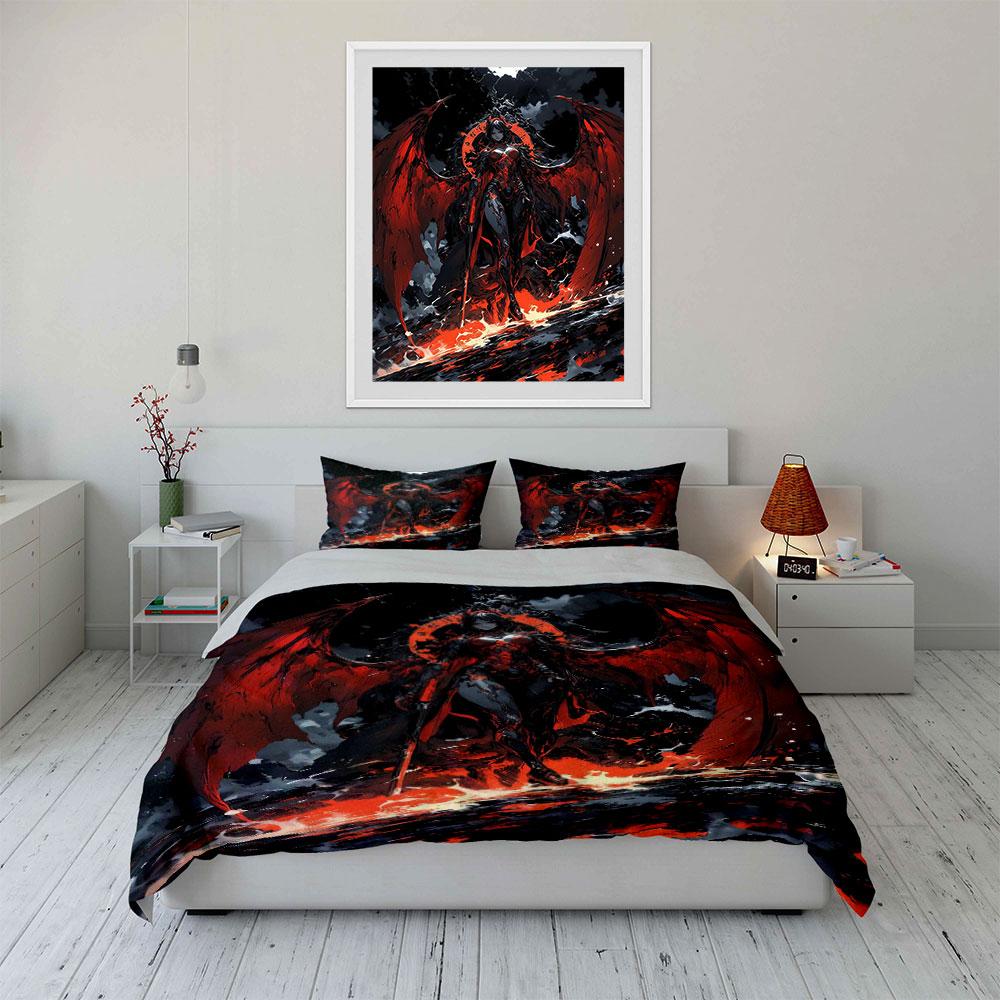 Red-winged warrior design. Bedding sets Duvet cover sets Duvet covers Pillowcases(1 * Duvet Cover 2 * Pillowcases without duvet insert)