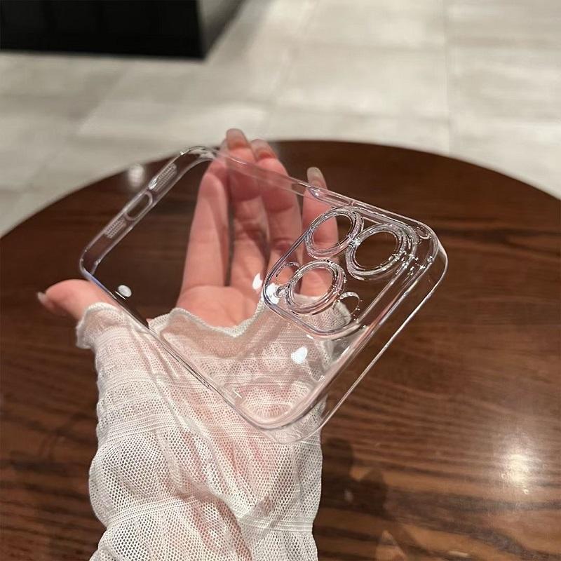 Husă de protecție transparentă de lux pentru cameră pentru iPhone 16 15 14 13 12 Pro Max Plus Cristal Clar Plastic Dur Rezistent la Șocuri Capac Spate