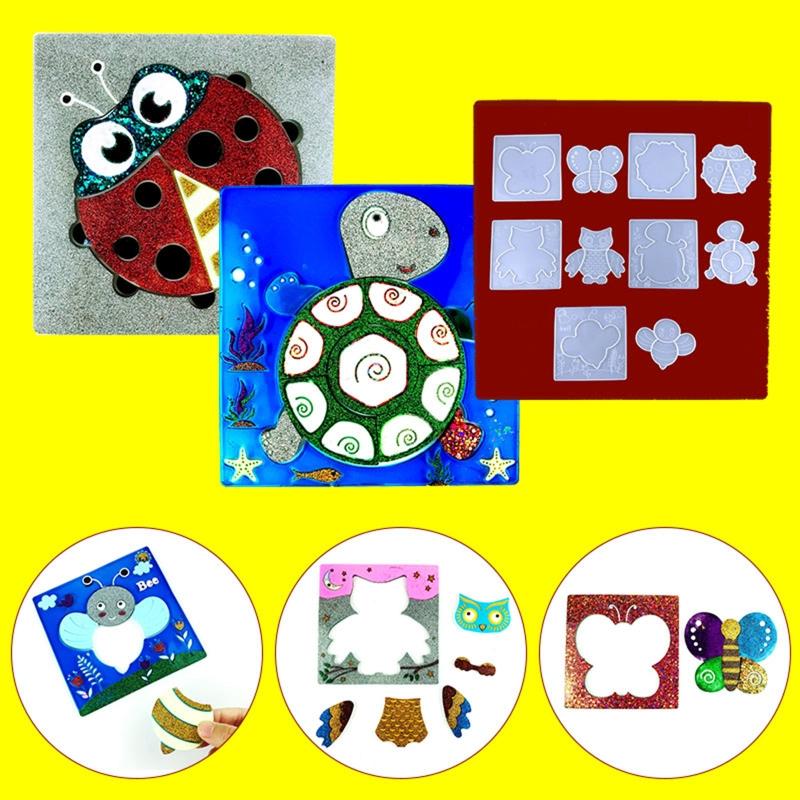 Cartoon Tier Puzzle Silikonform für Resin für Kinder Kinder Handarbeiten