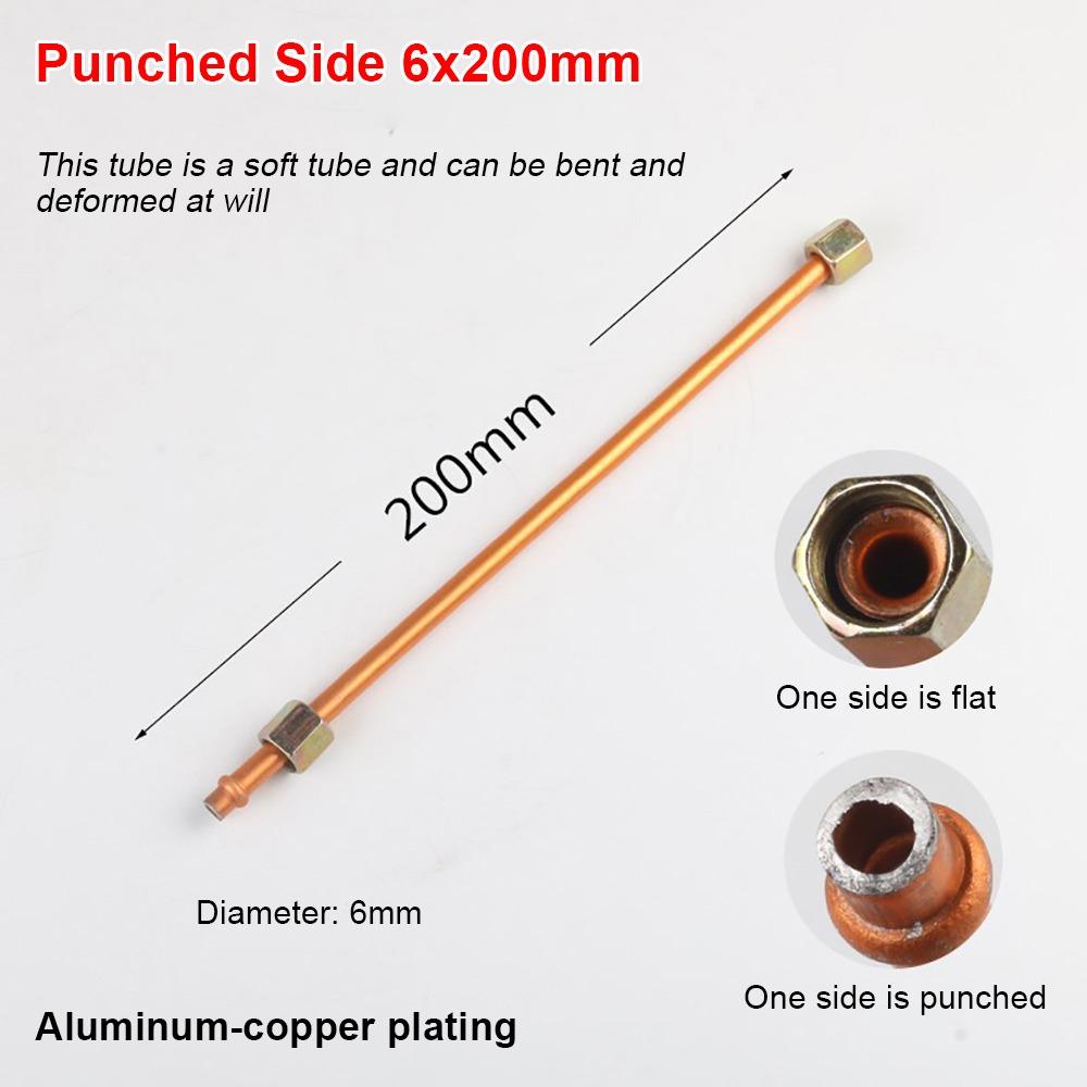 1 Unidad Tubo de Escape de Compresor de Aire de Aluminio Cobre Chapado 200/400/600/800mm Tubo Flexible con Válvula de Alivio de Presión Manguera de Línea de Aire