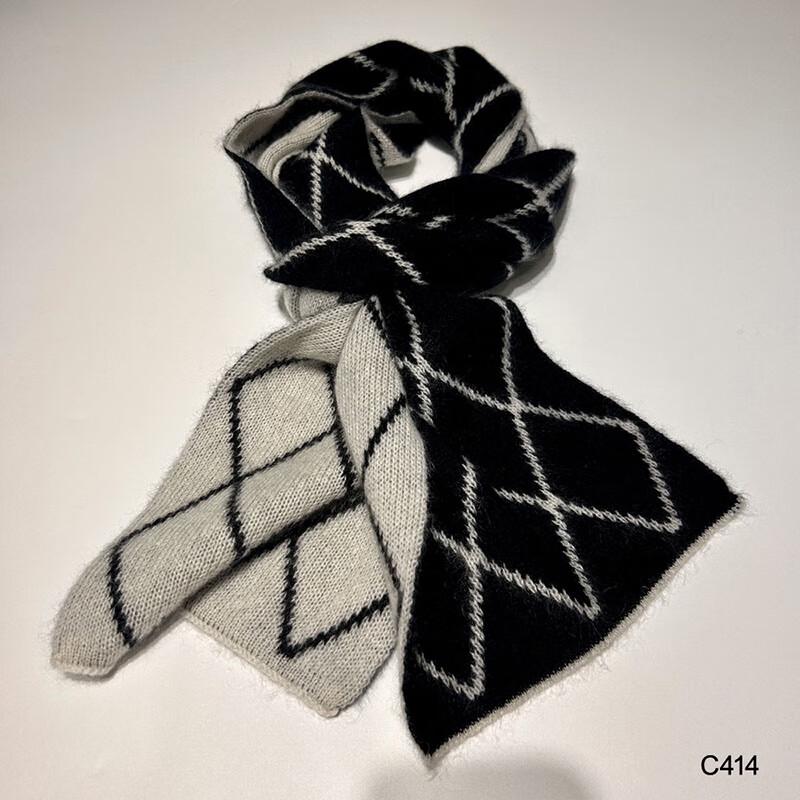 G·TENNA Women's Diamond Double-Sided Cashmere Scarf