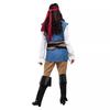 Halloween, adult women's Pirates of the Caribbean costume, blue pirate stage costume