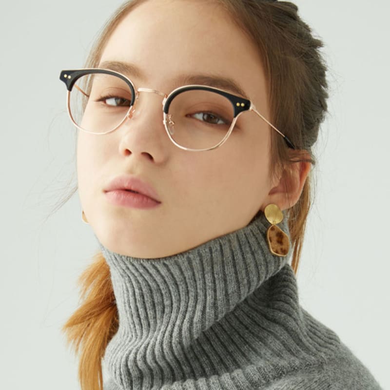 

oart Dante BLACK GOLD gold-rimmed glasses black