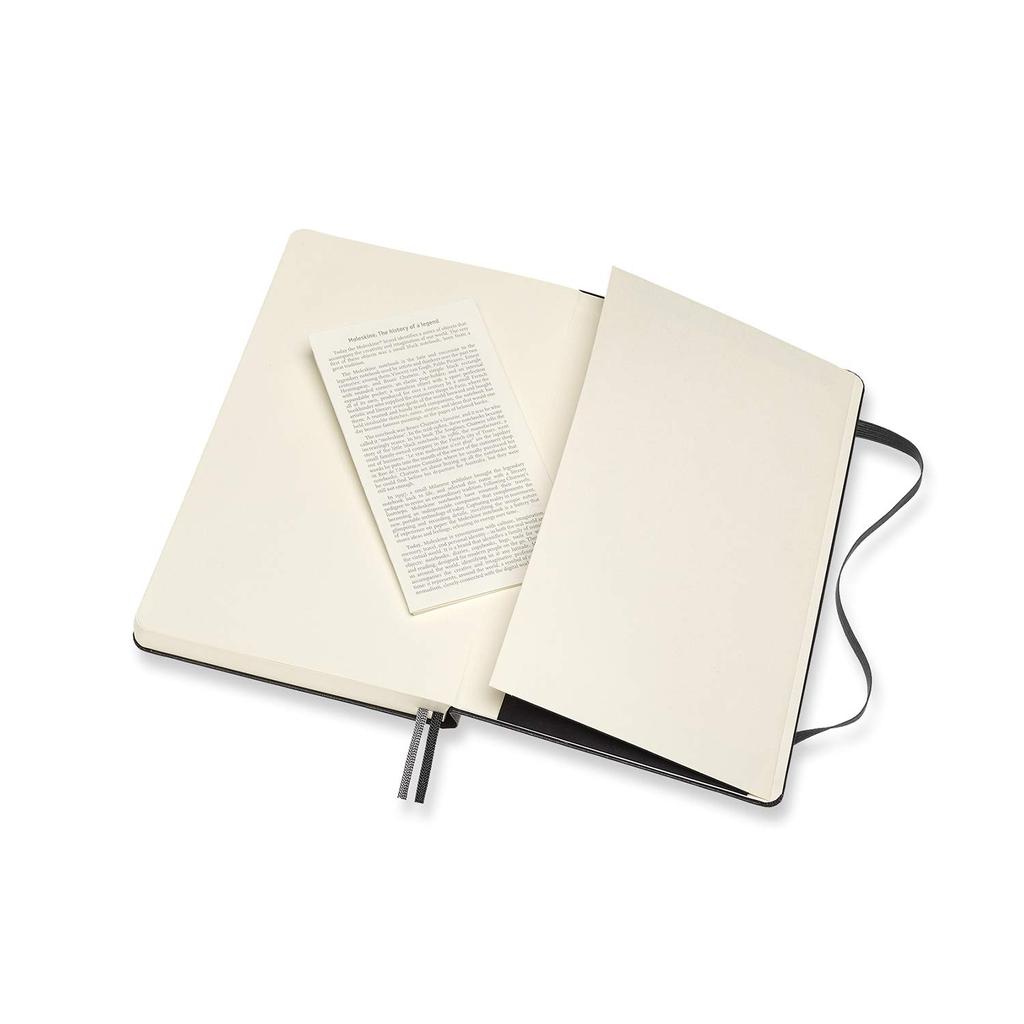 Moleskine Classic Expanded Notebook (400 pages), Hardcover, Horizontally Ruled, Large Size (13cm x 21cm), Black, QP060EXP