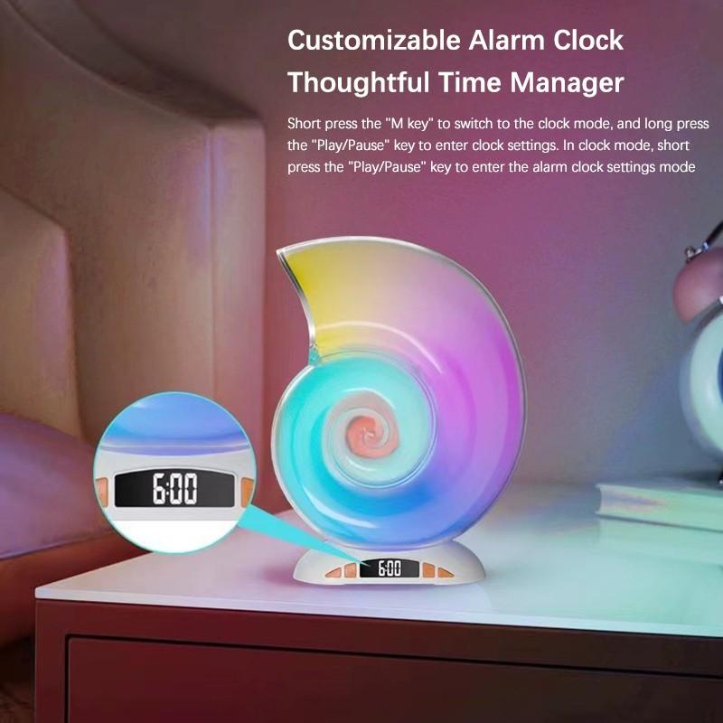 Lampada da tavolo intelligente 3 in 1, lampada d'atmosfera con caricatore wireless, altoparlante Bluetooth,luce notturna a intensità variabile con sincronizzazione musicale