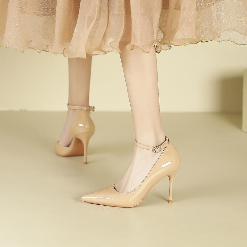 6-Pointed Thin Heel High Heels Women's Summer New Side Empty High Heel Single Shoes Niche Design Sense