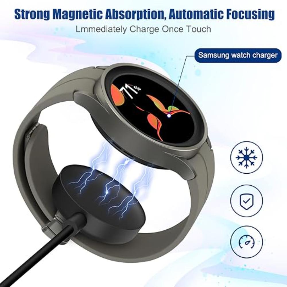 2-in-1 charger for Samsung Galaxy Watch 8/7/6/4 Classic USB-C smartwatch and smartphone charger replacement charging base cable