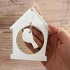 2pcs Birdhouse Silicone Molds for DIY Resin Casting - Heart-Shaped Hanging Decor Epoxy Molds with Bird and Flower Embellishments
