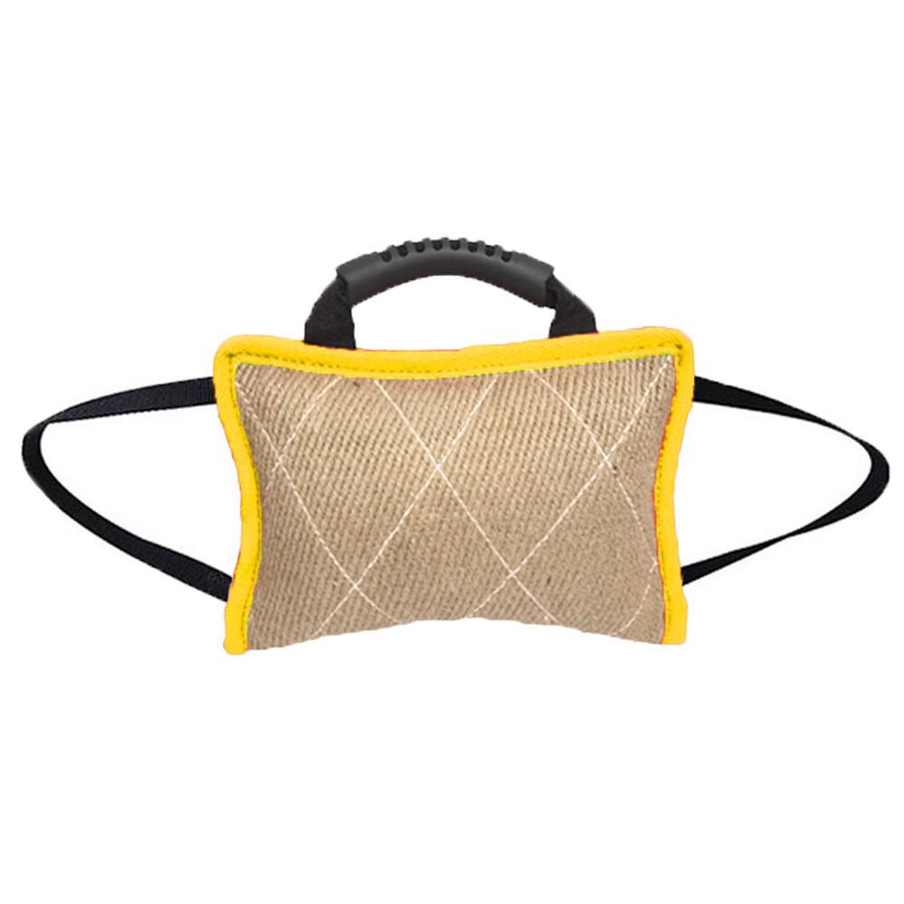 Durable Dog Training Bite Pillow with Twill Jute and Bite Stick
