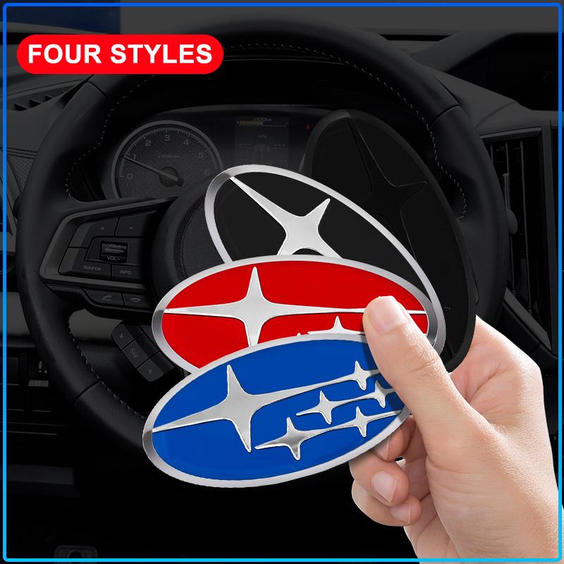 1 db Autó Kormánykerék Dekoráció Matrica Jelvény Autó Stílus For Subaru Forester XV Outback Ascent Legacy Impreza WRX STI BRZ WRC