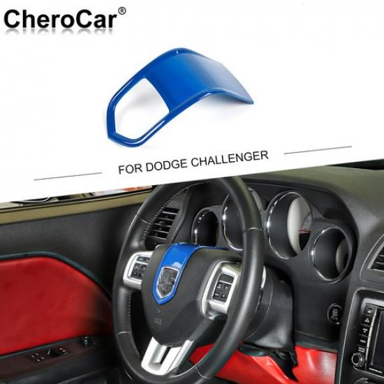 Blue Steering Wheel Center Trim Cover Bezel For Dodge Challenger/charger 09-14