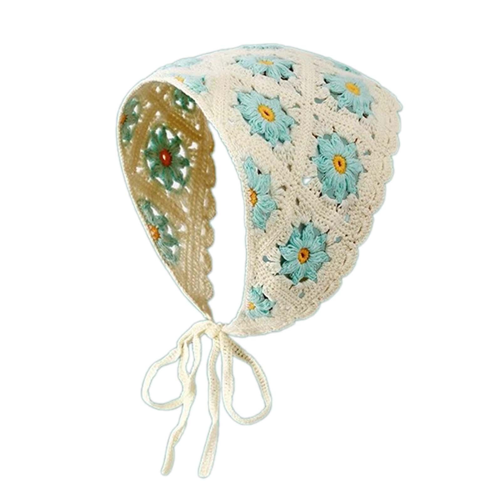 

Crochet Hair Bandana Headbands Hair Styling Decor Headscarf Head Kerchief