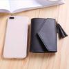 Adorable Tassel Decor Wallet Faux Leather Multi-Function Wallet Women Short Wallet Coin Card Holder Gifts Valentines For Women Wallet Purse Wallet