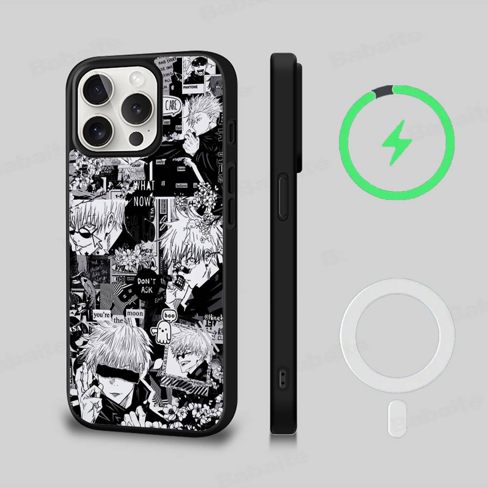 Hot Selling Gojo Satoru For Magesafe Magnetic Wireless Phone Case For IPhone 17 Pro Max Air 13 12 Mini 16 15 14 11