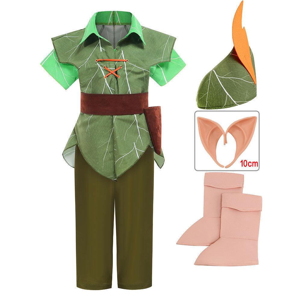 Green Pixie Peter Pan Christmas Costume for Kids