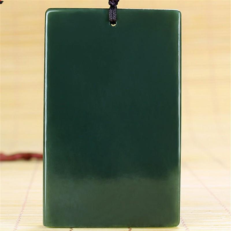Hetian Dragon Green Jade Zodiac Pendant for Men