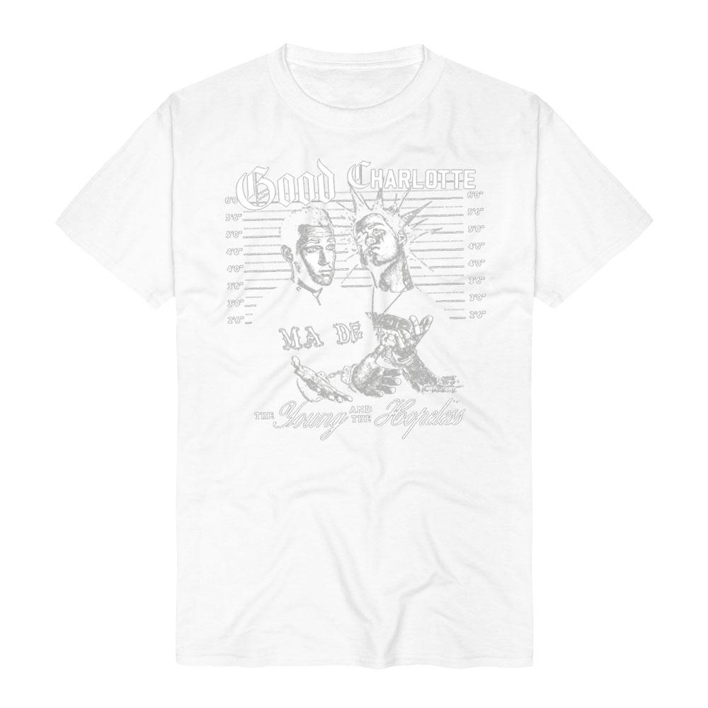 Good Charlotte Classic Band Photo Tee Vintage Rock Y2K Pop-Punk Vibe Dark Streetwear Comfortable Pure Cotton Short Sleeve Unisex