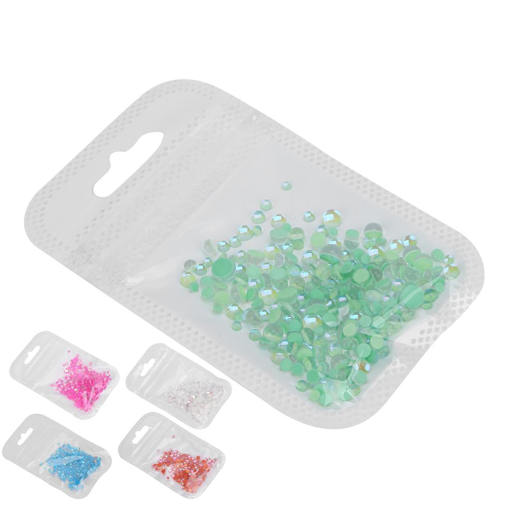 300Pcs Nail Making Decoration Mixed Size  Flat Back Half Hound Mixed Size Bead