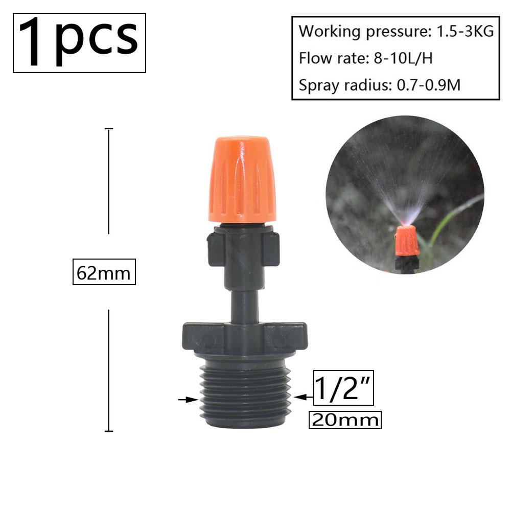

1/2 Mist Sprinkler 1/4/5/7-way Fog Sprinkler Nozzle Adjustable Misting Water Automatic Flower Watering Garden Atomizer