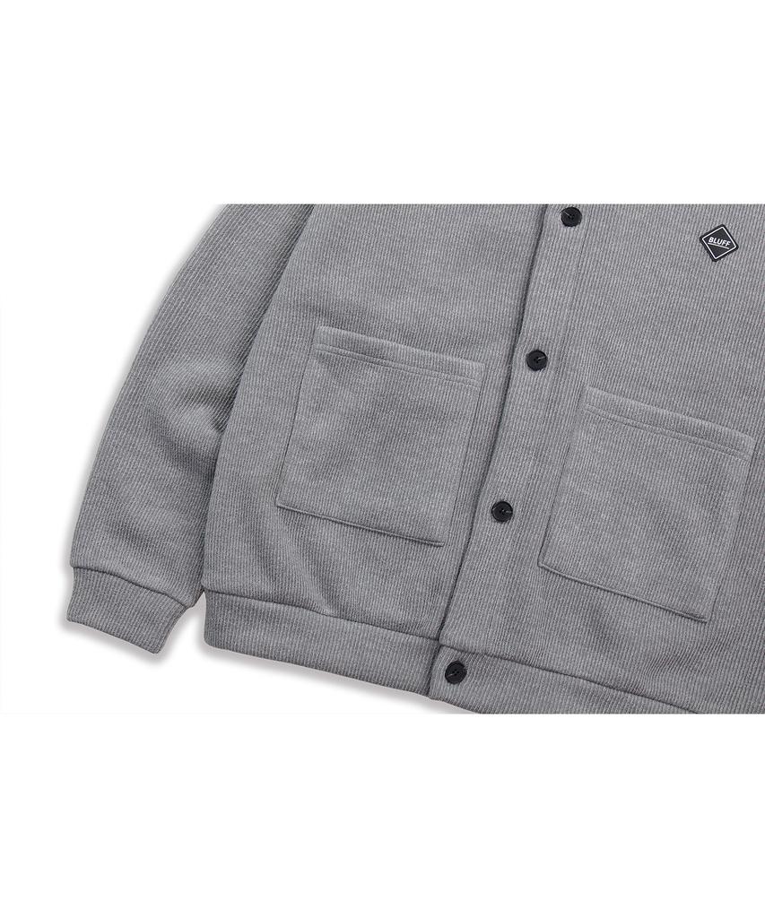 Bluff Knit Fleece Cardigan [M/Grey]