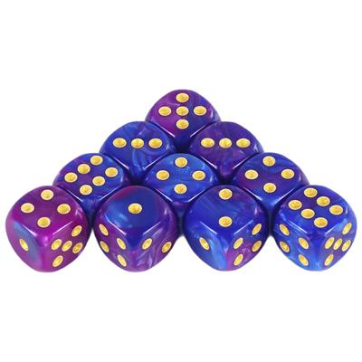 Mix Color Effect 12mm D6 Cube Playing for Gambling Board Game,Tabletop Game, Games Poker Dice